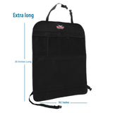 Kick Mats, Car Kick Mats with Organizer - Premium Thick Waterproof Quality Seat Back Protectors - Extra Long Size with Adjustable Straps - Car Seat Back Protectors