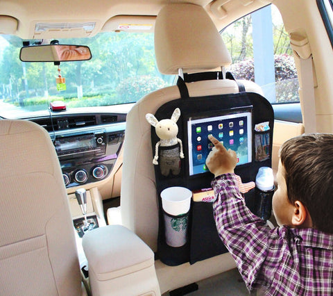 iPad and Tablet Holder with Car Seat Organizer - Touch Screen Pocket f –  AutoMuko